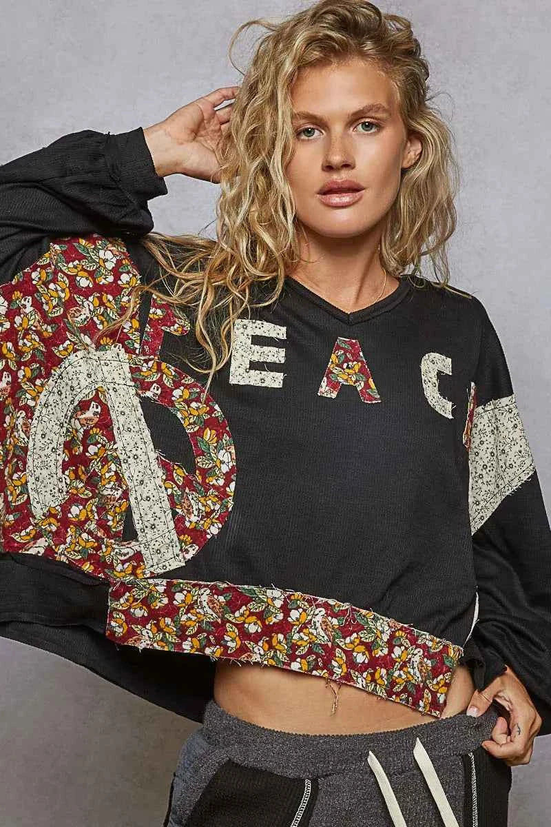 POL Peace Patch Floral Long Sleeve Hoodie f9a6bb72-1d20-4ba4-bbd3-03db587952e7-Max-Origin