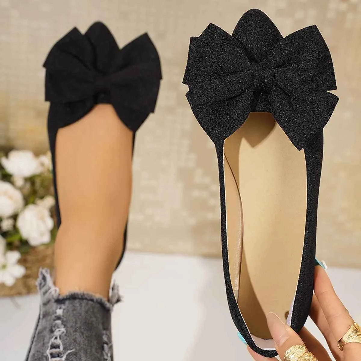 Bow Point Toe Flats Slip-Ons f9aa1b51-ef23-45fc-bfd6-3865eae1c273-Max-Origin