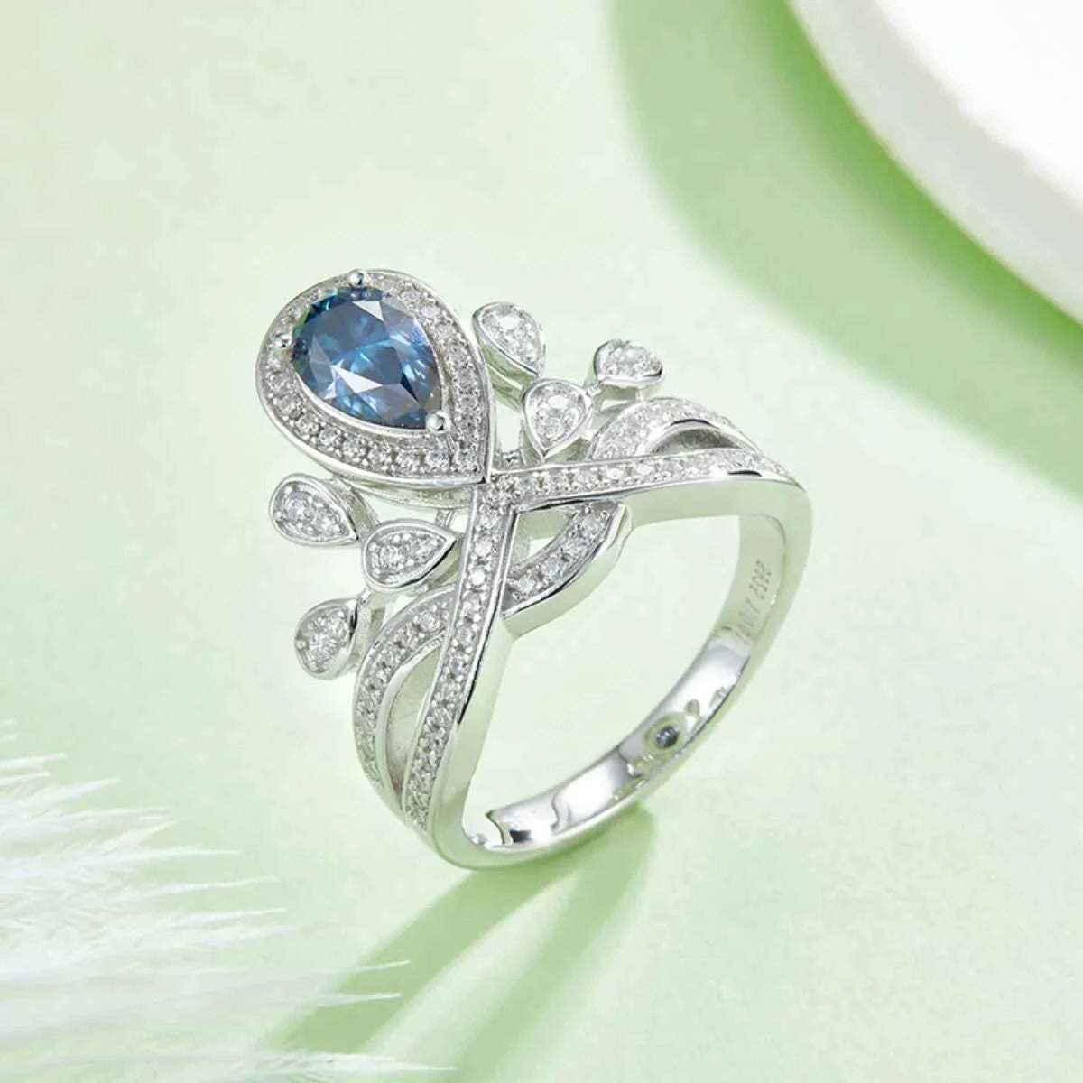 1 Carat Moissanite 925 Sterling Silver Ring Light Blue f9ae37e2-6847-45ed-b44f-f288b6d2f5a8-Max-Origin
