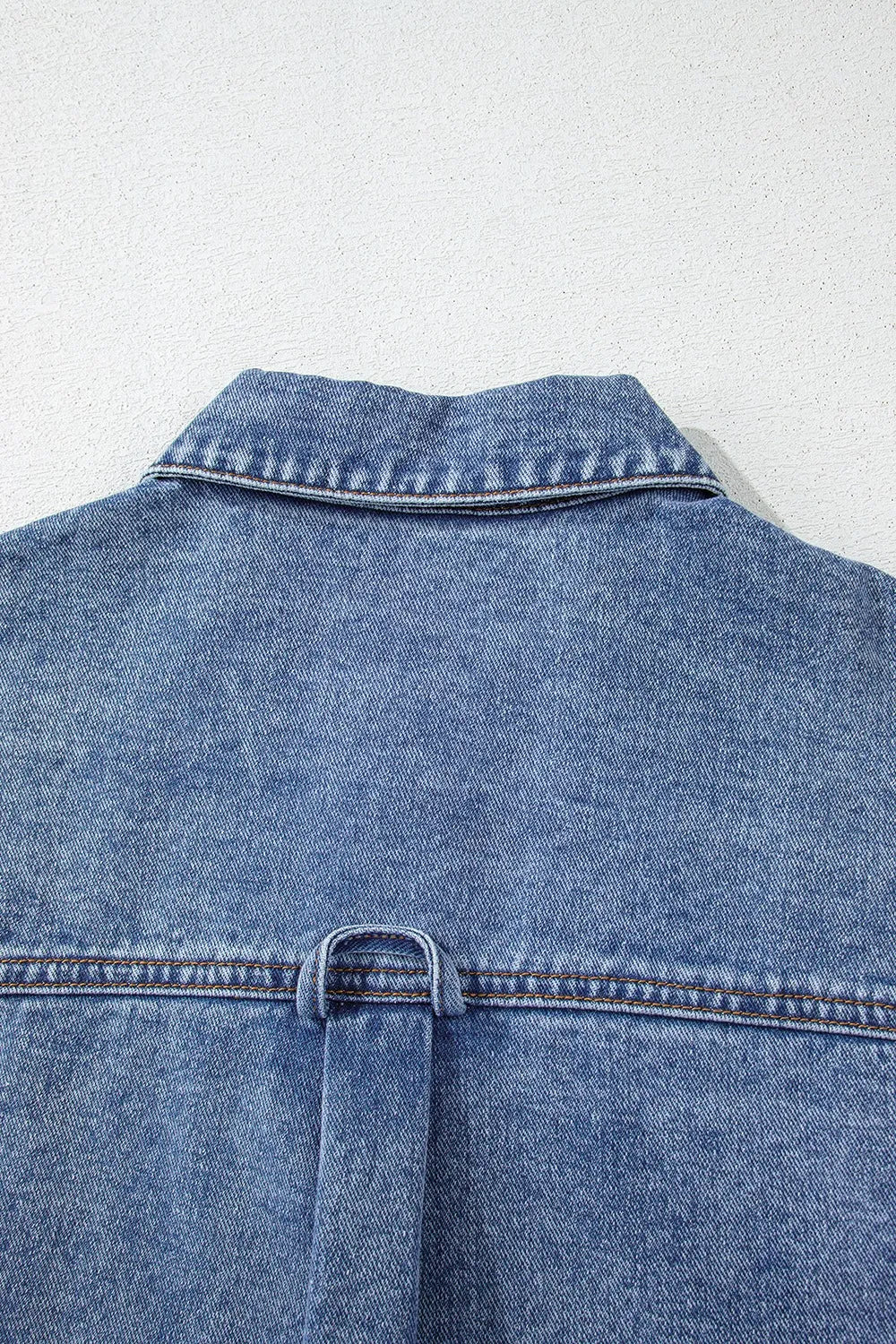 Button Up Cap Sleeve Denim Jacket f9b1cb1c-d25d-4f80-9072-1fd5e2464046-Max-Origin
