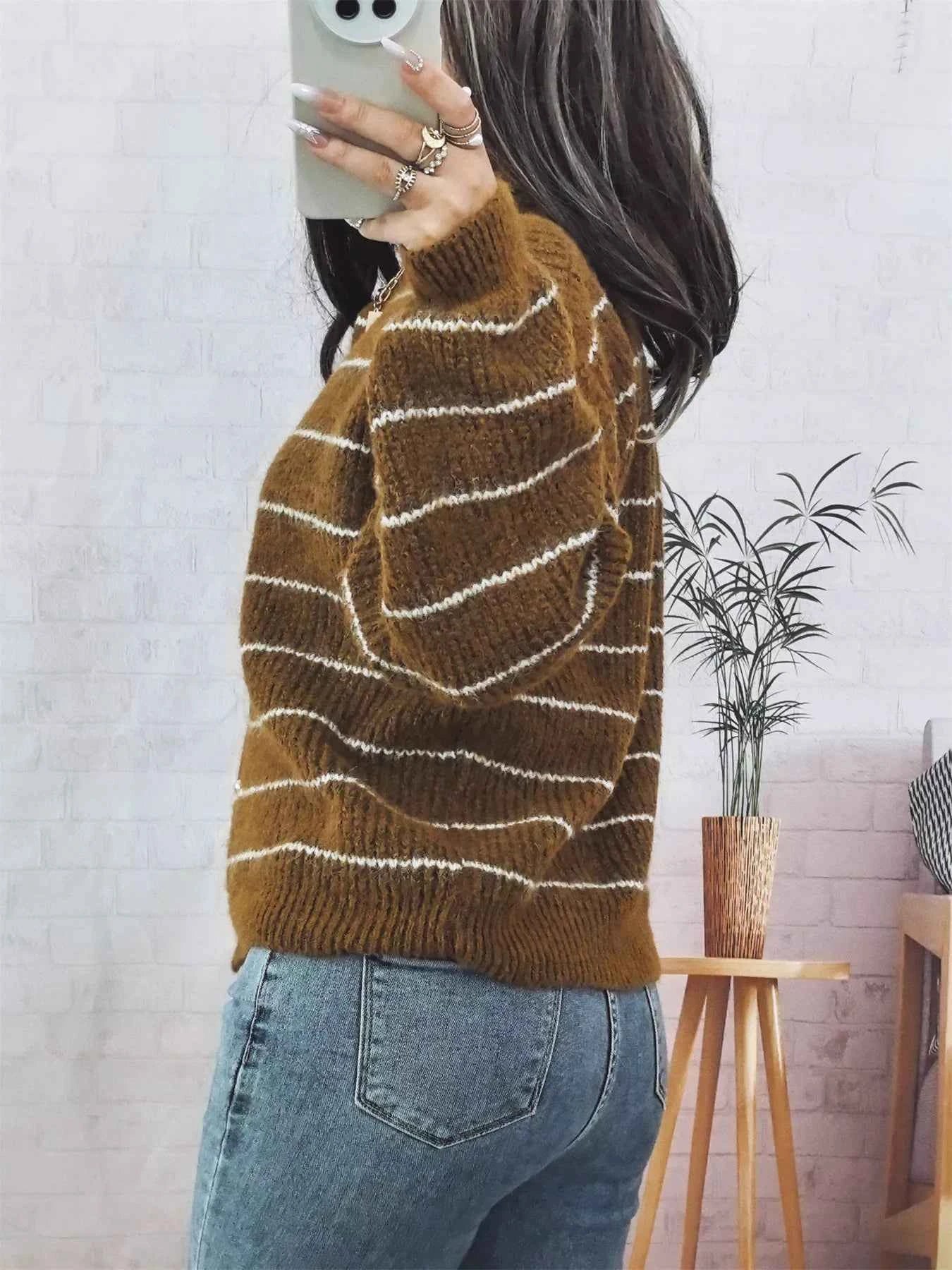 Striped Button Up Long Sleeve Cardigan f9baac7d357846398f2ee4d5fb31eb6d-Max-Origin