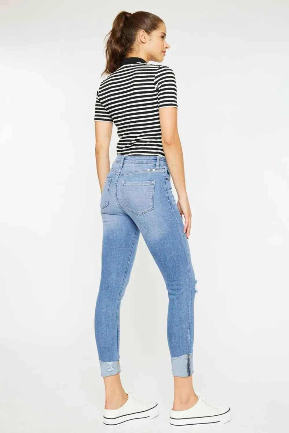 Kancan Distressed Cat's Whiskers Button Fly Jeans f9c76828-e5f2-4db7-9e88-b9a272602ee2-Max