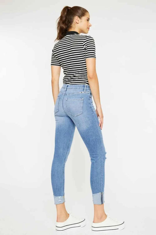 Kancan Distressed Cat's Whiskers Button Fly Jeans f9c76828-e5f2-4db7-9e88-b9a272602ee2-Max