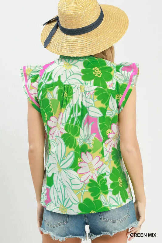 Bold Floral Flutter Sleeve Top f9d78621-4de8-46eb-a420-aa998ef000ef-Max-Origin