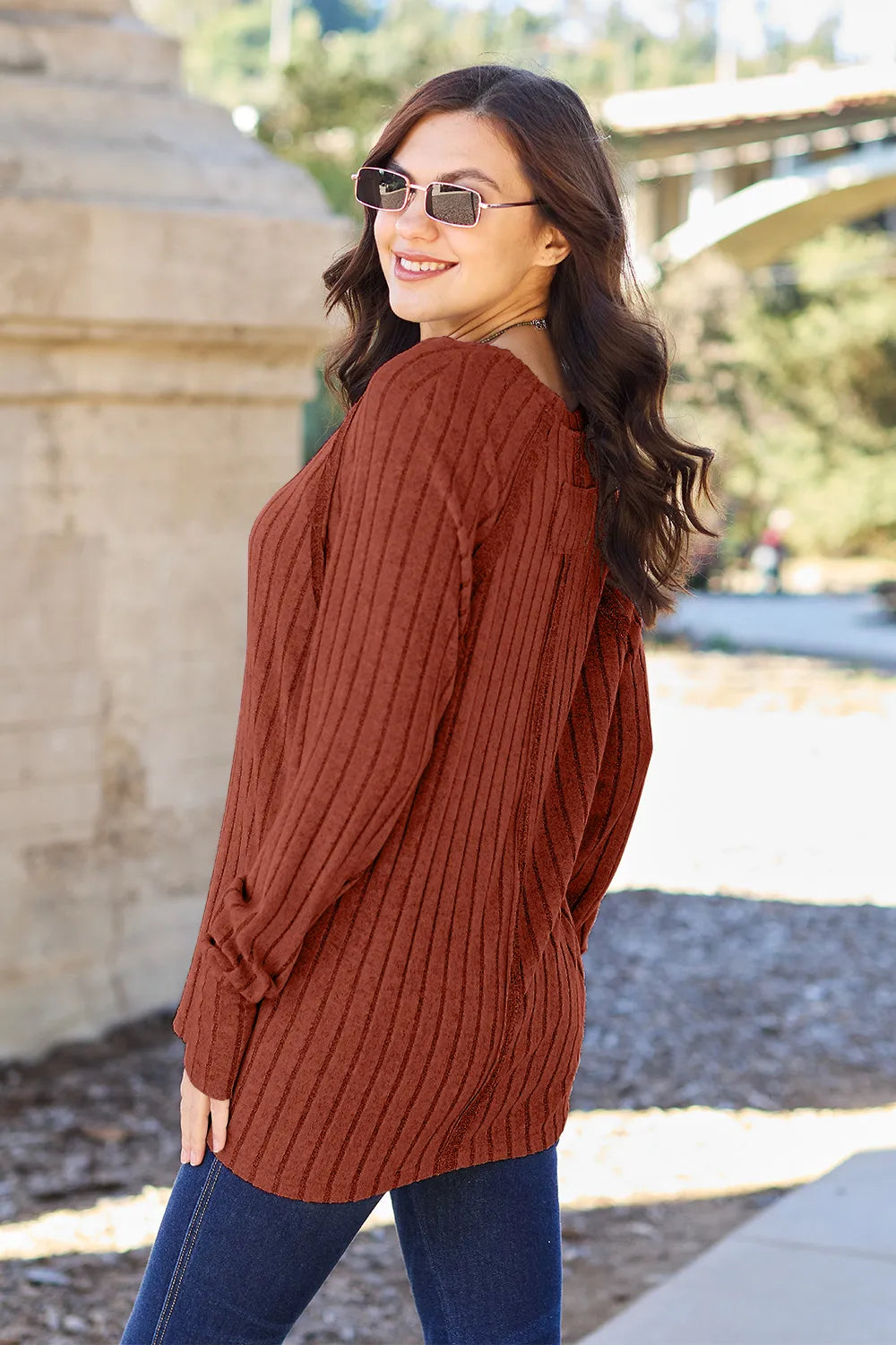 Basic Bae Full Size Ribbed Round Neck Long Sleeve Knit Top f9dd60065064469b903aac049dc2a230-Max