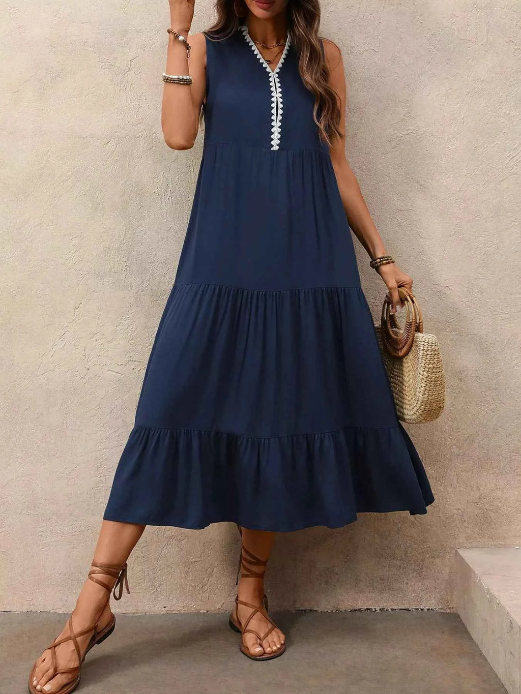 Sleeveless Tiered Ruffle Hem Casual Dress f9e13ee4-c569-4af5-aa83-186244f3e8fd-Max-Origin