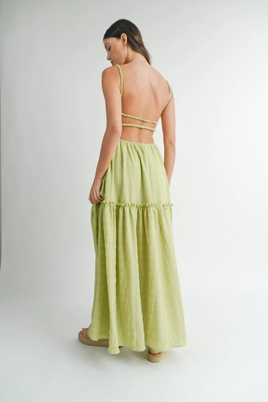 MABLE Cutout Waist Backless Maxi Dress f9f2b7c8-06d1-4848-8ec1-e8531019b3ec-Max