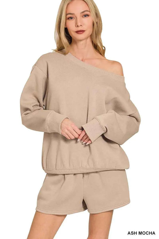 Zenana Fleece Boat Neck Sweatshirt and Shorts Set ASH MOCHA f9fb34ce1d4f48b8a781beb27ed7fa86-Max-Origin