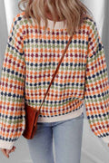Stripe Dotty Knit Drop Shoulder Sweater Multicolour f9fd3dbc-b8fe-475e-9481-32c90d3e9107