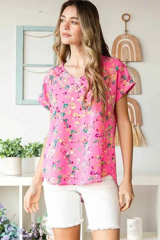 Heimish Full Size Animal print V-Neck Short Sleeve T-Shirt Plus Size fa07a98e-d46c-4906-beaa-d134617bc853-Max