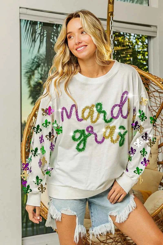 Fleur De Lis Sleeve Mardi Gras Pullover fa1c8f86dbe2446eaf2d078a49f6fbea-Max-Origin