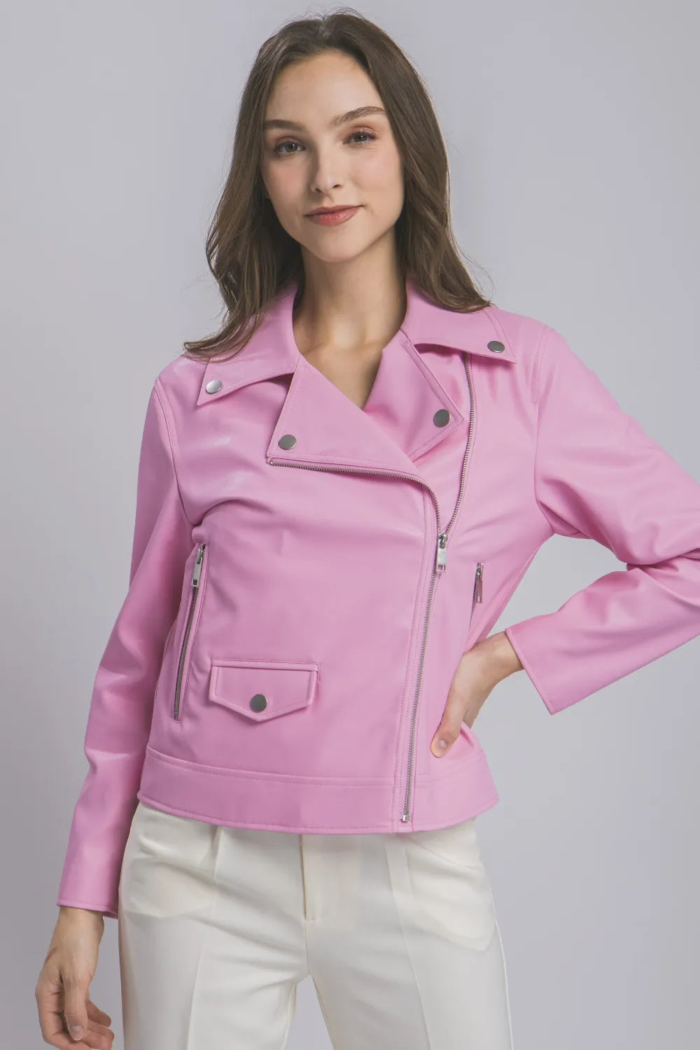 Love Tree Collared Neck Zip Up Jacket fa25582a-47ca-41f5-9492-3a6faee7e828-Max