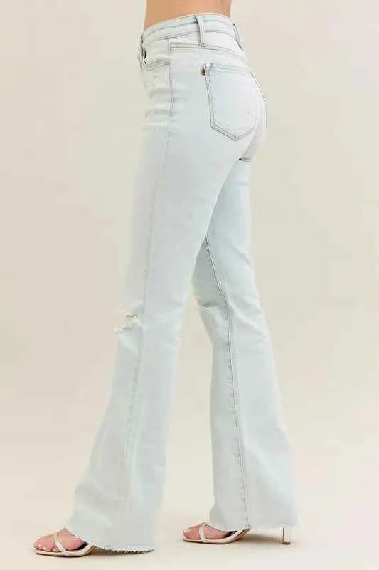 Full Size Destroy & Fray Hem Bootcut Jeans Plus Size fa2ad847-619f-4ad3-996f-7a035dd8fd30-Max-Origin
