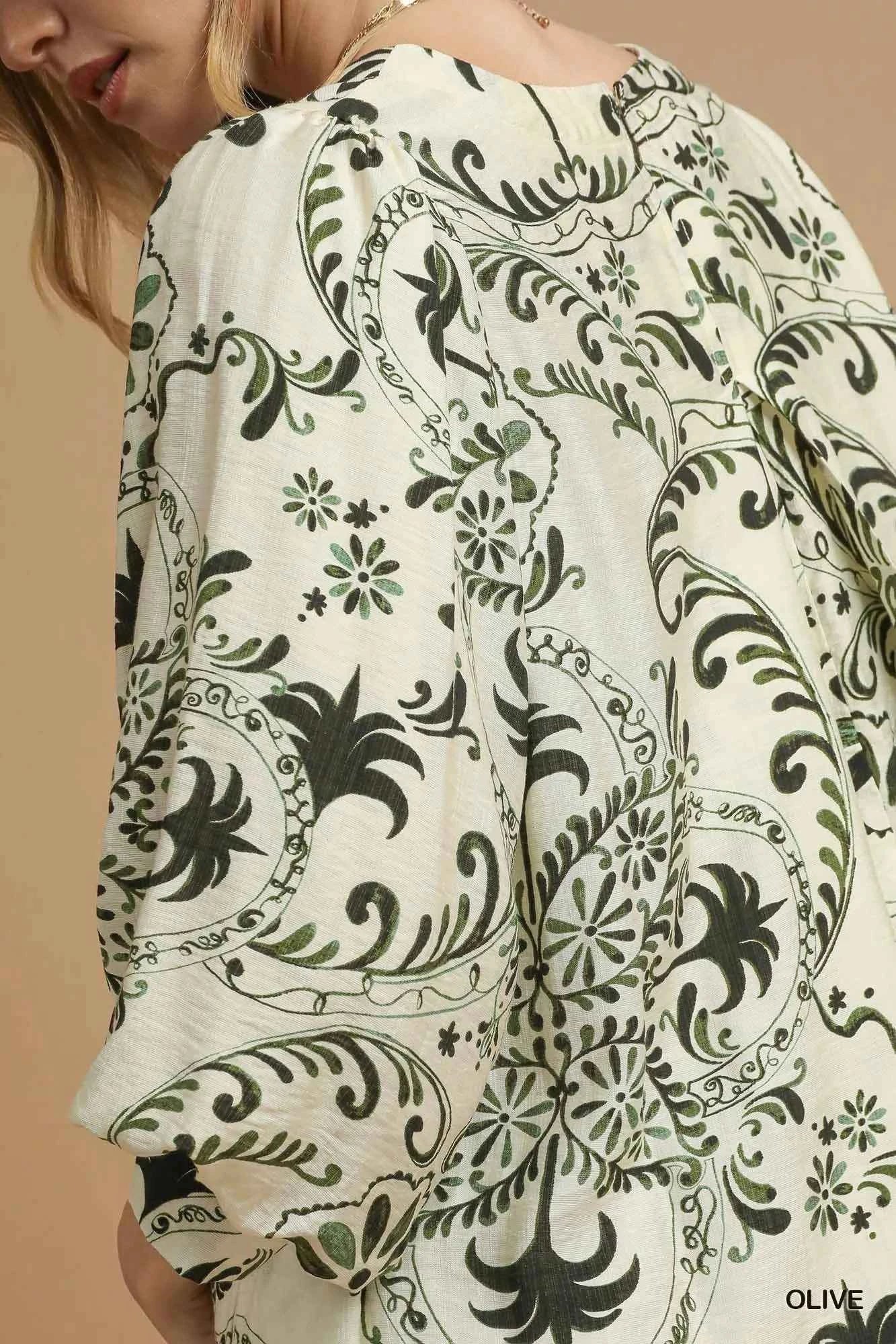 Boho Printed Balloon Sleeve Mini Dress fa33d6fd-99b1-44ed-bfd6-1325a4375abd-Max-Origin