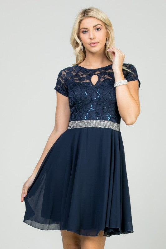 Women’s Lace Fit and Flare Dress – Short Sleeve Cocktail Party Dress fa4b6a0f-2616-46ec-bb54-71a95c83de9e_057eb60f-1e70-4402-98fd-85d4d6948481