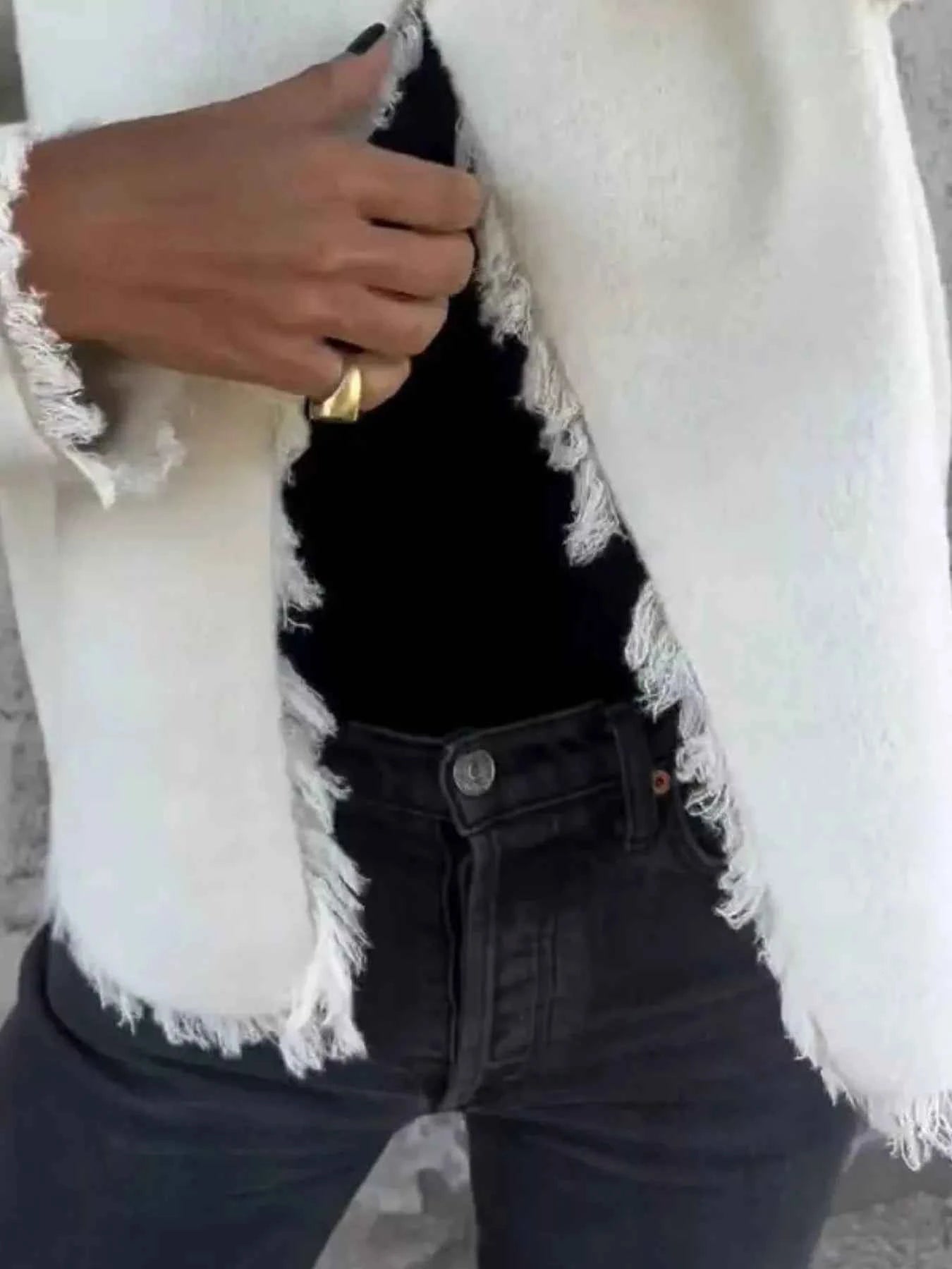 Full Size One Button Frayed Edge Cardigan Plus Size fa4f477a-393e-4610-a7da-2c8dfe9f78c9-Max-Origin