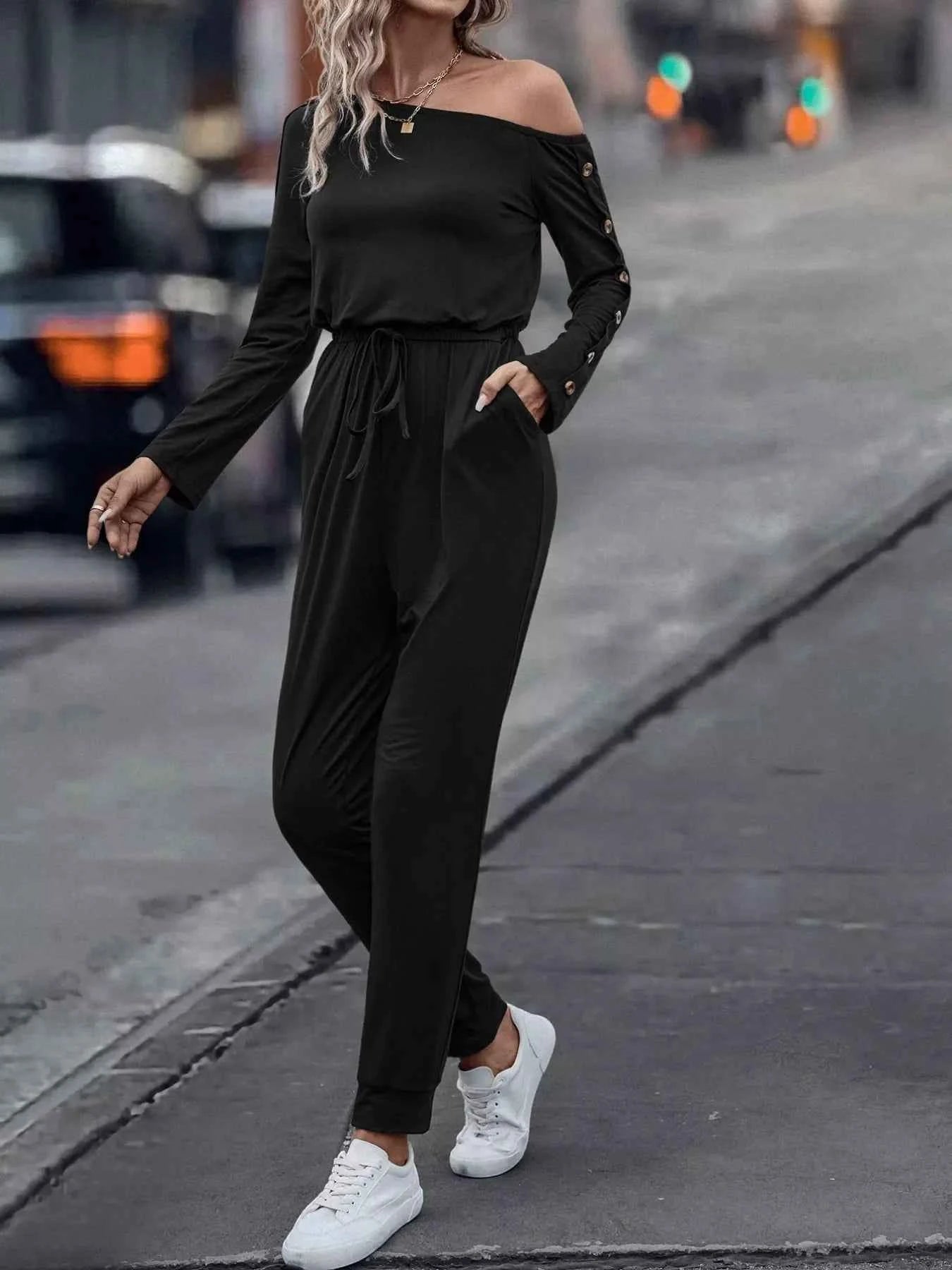 One Shoulder Long Sleeve Jumpsuit fa5676b2-8d92-4c43-abac-209b93452593-Max-Origin