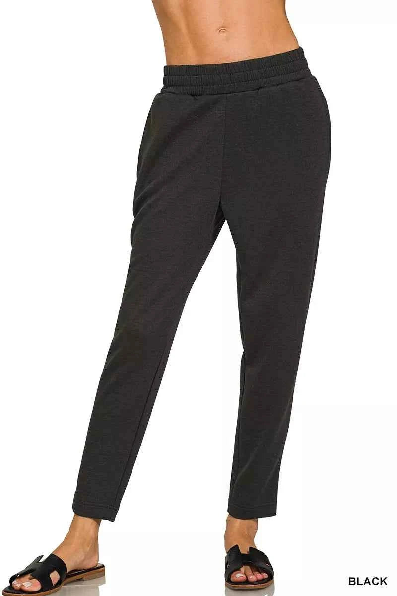 Zenana Scuba Capri Sweatpants with Pocket BLACK fa5b395da0454c748b510d7d5449b19a-Max-Origin