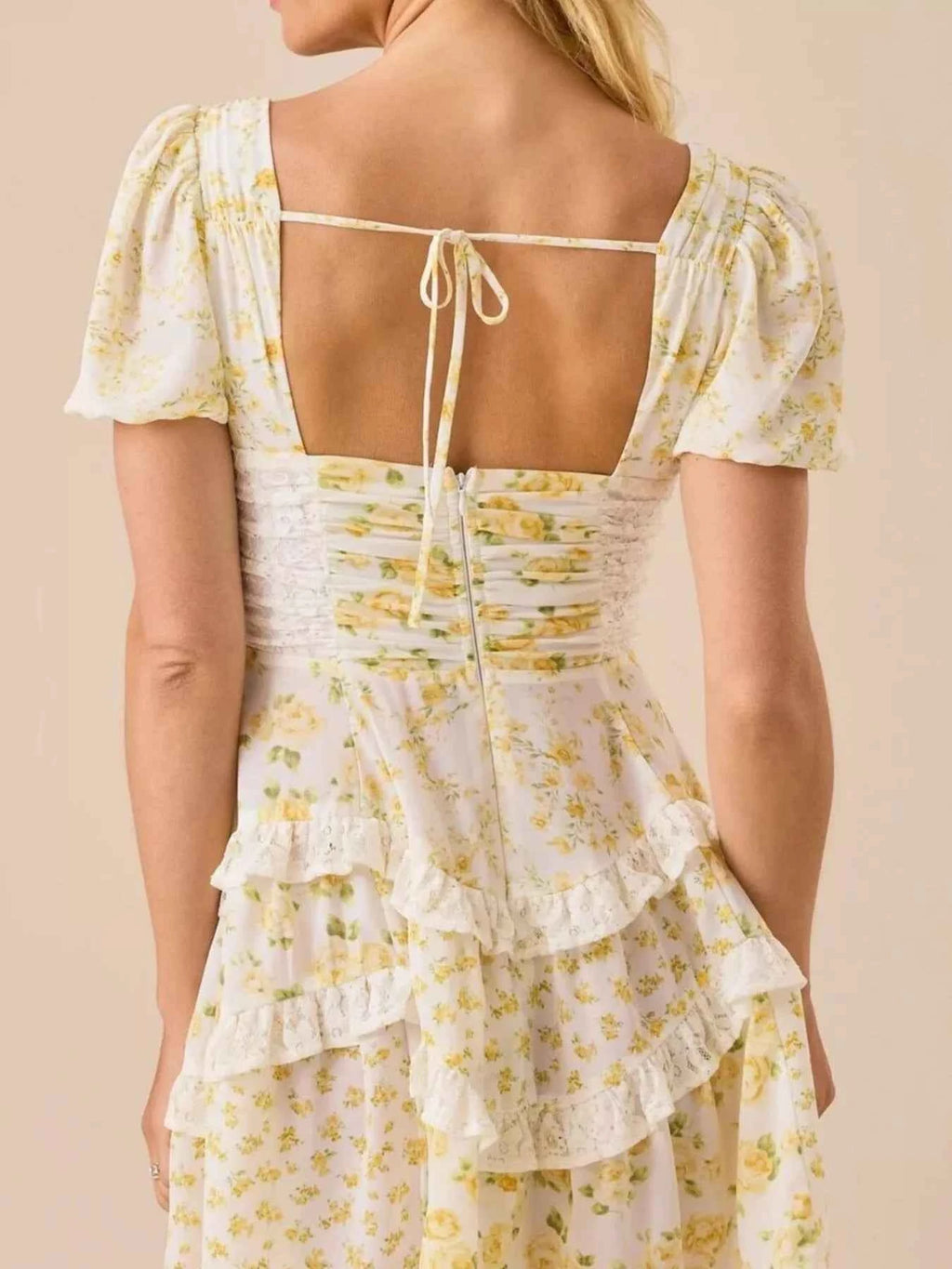 Floral Puff Sleeve Tiered Mini Dress fa6b5dfc-9120-4162-893f-34b67a1643c7-Max-Origin