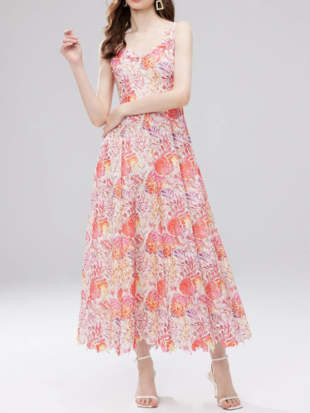 Floral Lace Sleeveless V-Neck Midi Dress fa906a26-383b-4a4d-aaf9-80bfc6f5a98a-Max-Origin