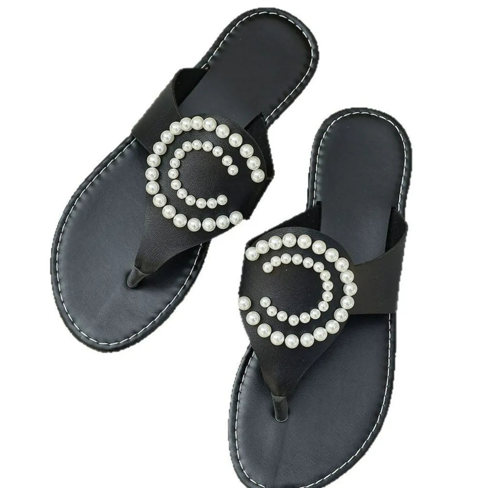Toe Post Flats Sandals Black faa89f84-384b-48f2-abee-15d03f8e3747-Max