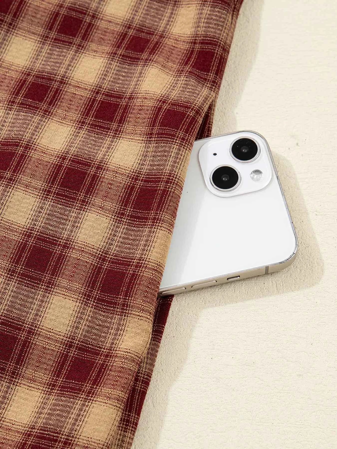 Plaid Print Ruffled Long Sleeve Patchwork Hem Mini Shirt Dress fab0361e5bf143c6ae09a66e47793273-Max-Origin