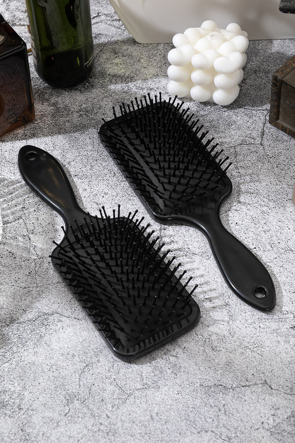 Black Halloween Floral Skull Air Cushion Comb fab0d24b2fad21b3