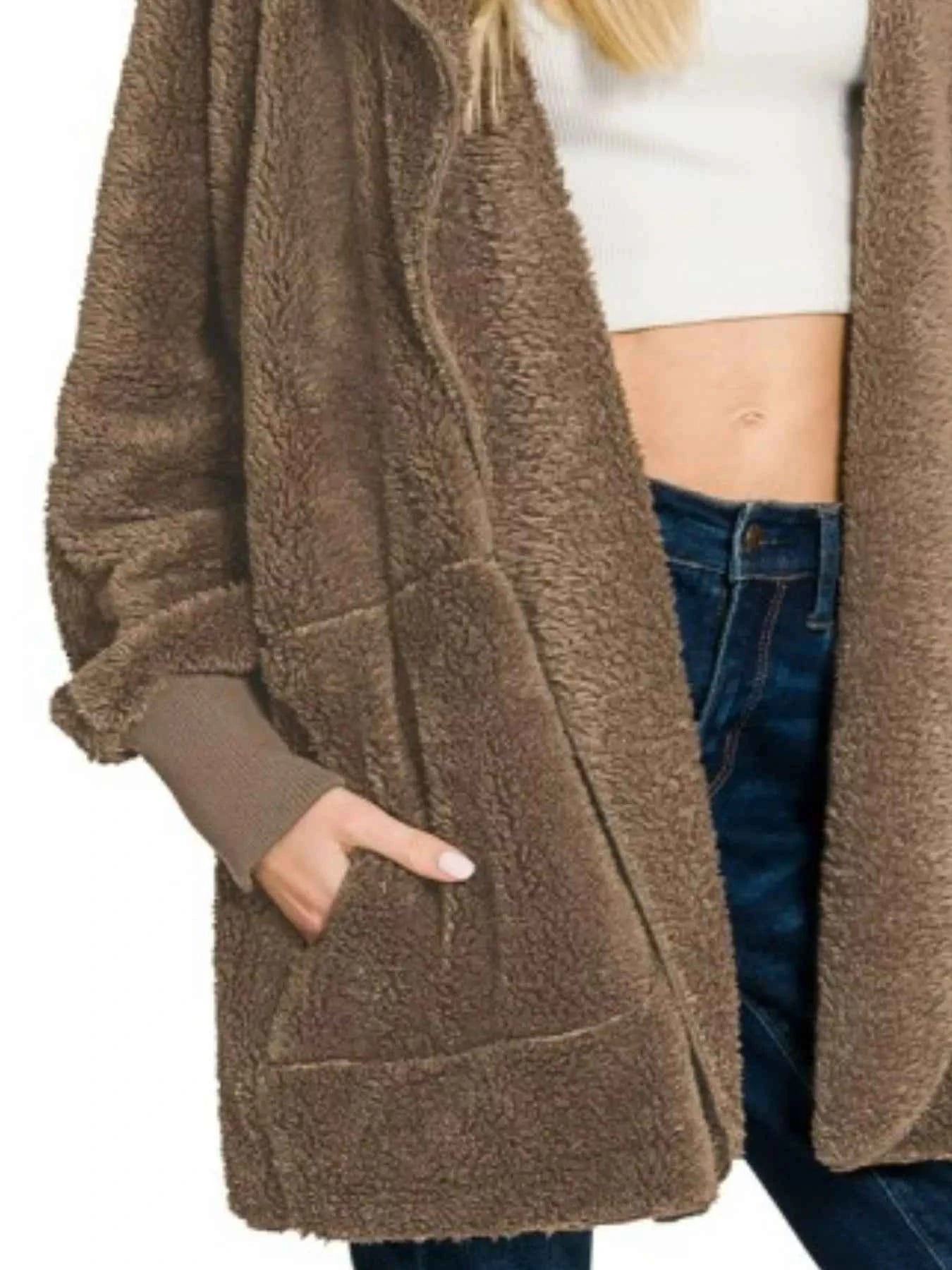 Zenana Hooded Faux Fur Jacket with Pockets fab75779-5d20-48df-930f-c8065adf9d4b-Max-Origin