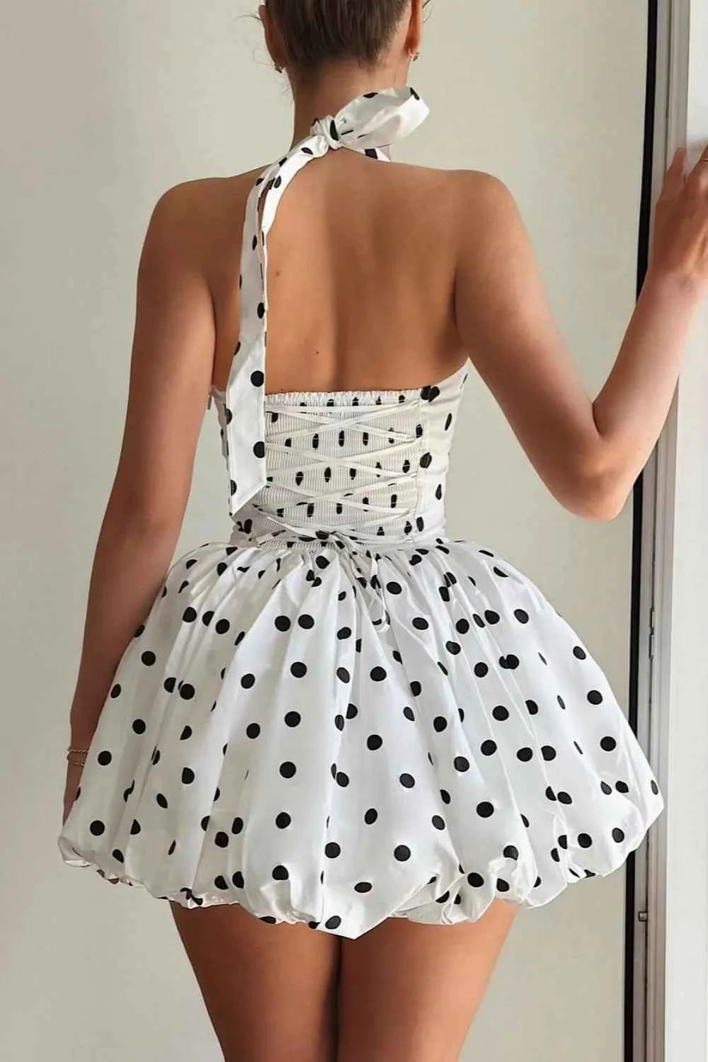 Polka Dot Halter Neck Mini Dress fac0b552-cc63-47d9-845f-c2836ebbfac7-Max-Origin