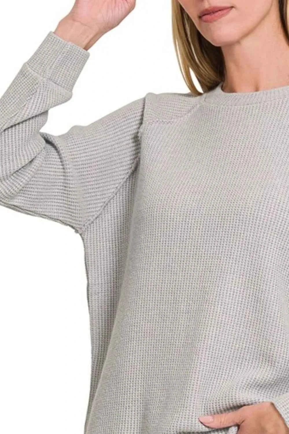 Zenana Round Neck Raglan Long Sleeve Sweater fad8aea2-06f7-4b4b-928b-704bb7e5fd65-Max-Origin