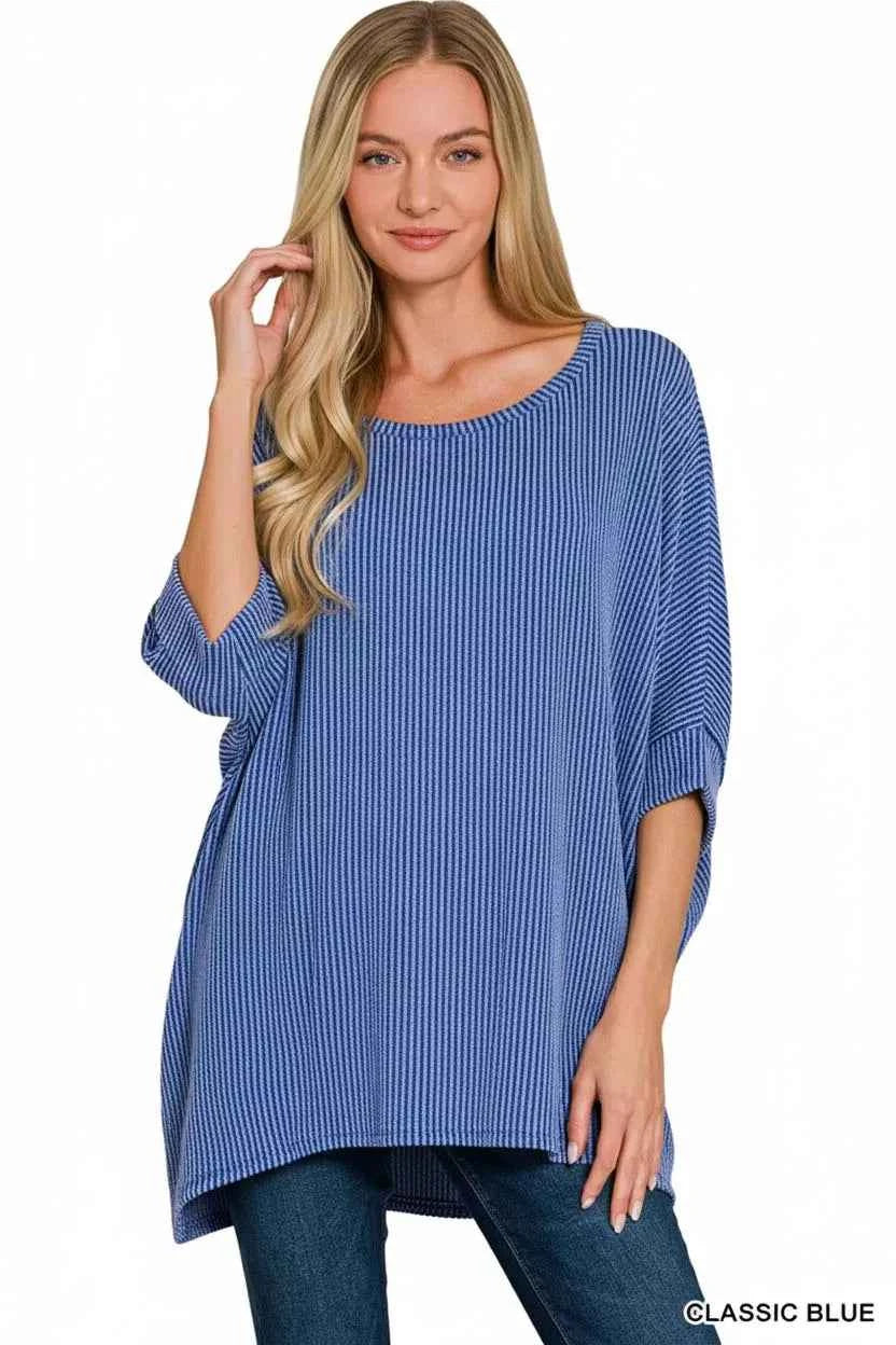 Zenana Raised Rib Bat Sleeve Top fadef79c-f9a2-4a15-9c46-bfb56164cc8b-Max-Origin