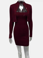 Ribbed Knit Button-Up Cardigan and Dress Sweater Set faea0f26db9846508cb7cd0d2c4a48a5-Max-Origin