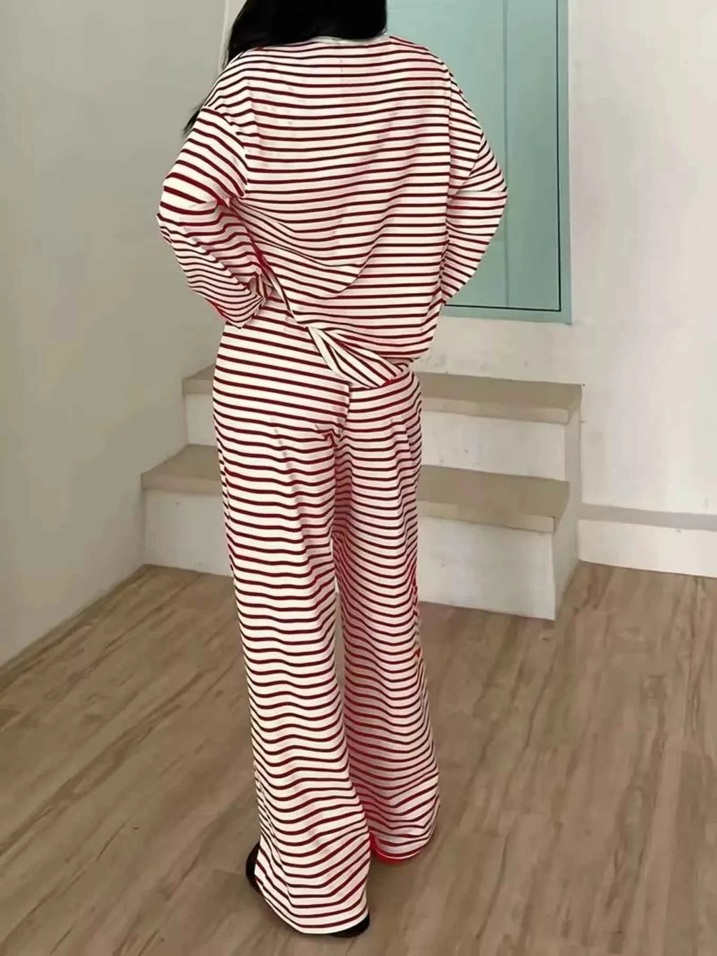 Striped Long Sleeve Top and Pants Set faef42c3cdbe41d681daecb7108c4cf4-Max-Origin