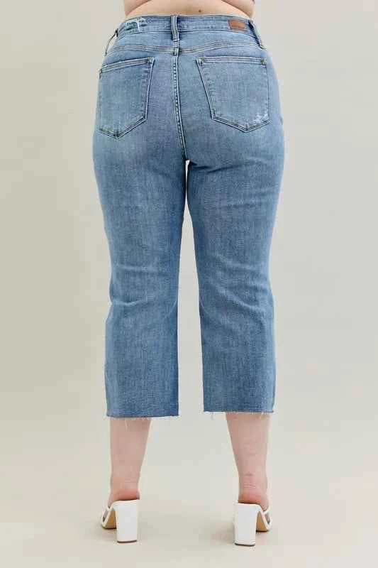 Judy Blue Full Size High Waist Destroy Crop Wide Leg Jeans Plus Size faf891a0-aad1-48af-b93d-86e52f8bd2ba-Max-Origin