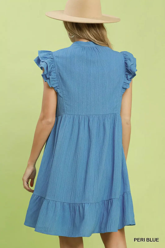 Ruffle Sleeve Babydoll Dress fb0d1f5d-2470-462c-95f7-79376317bb1f-Max-Origin