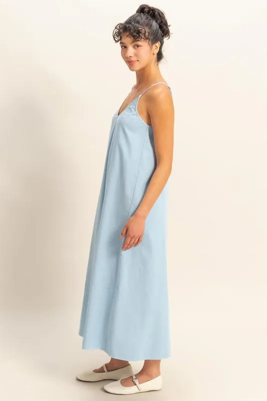 Dyed V-Neck Loose Dress fb1b673814cd455d96e5db2be05ee820-Max-Origin