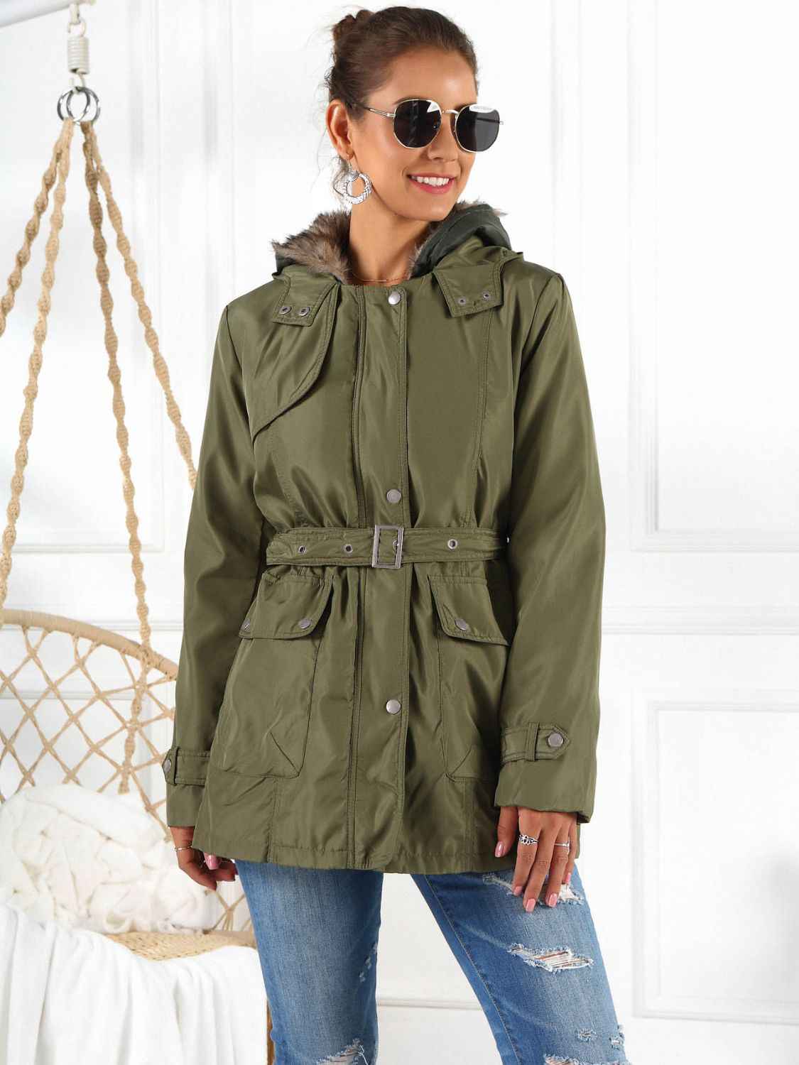 Ivy Lane Full Size Hooded Jacket with Detachable Liner (Three-Way Wear) Army Green fb53bc7fb00a43ea83a1c58f7d145aa6-Max