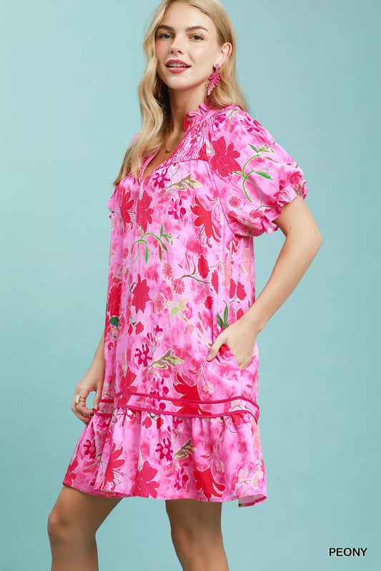 Floral Ruffle Hem Mini Dress fb5944a2-b829-4b23-b6b2-e4d1a0f8eb6a-Max-Origin