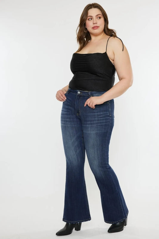 Full Size Mid Rise Slim Flare Jeans fb5afdad-6e80-4b3c-817f-d03c8b46ccc3-Max