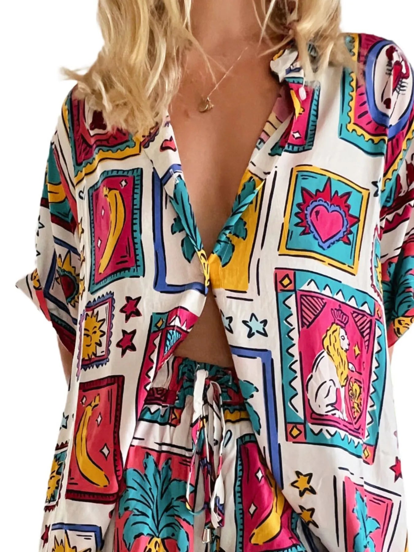 Printed Button Up Shirt and Shorts Set fb64b83a-9327-4b81-8090-ad3d57666ea9-Max-Origin