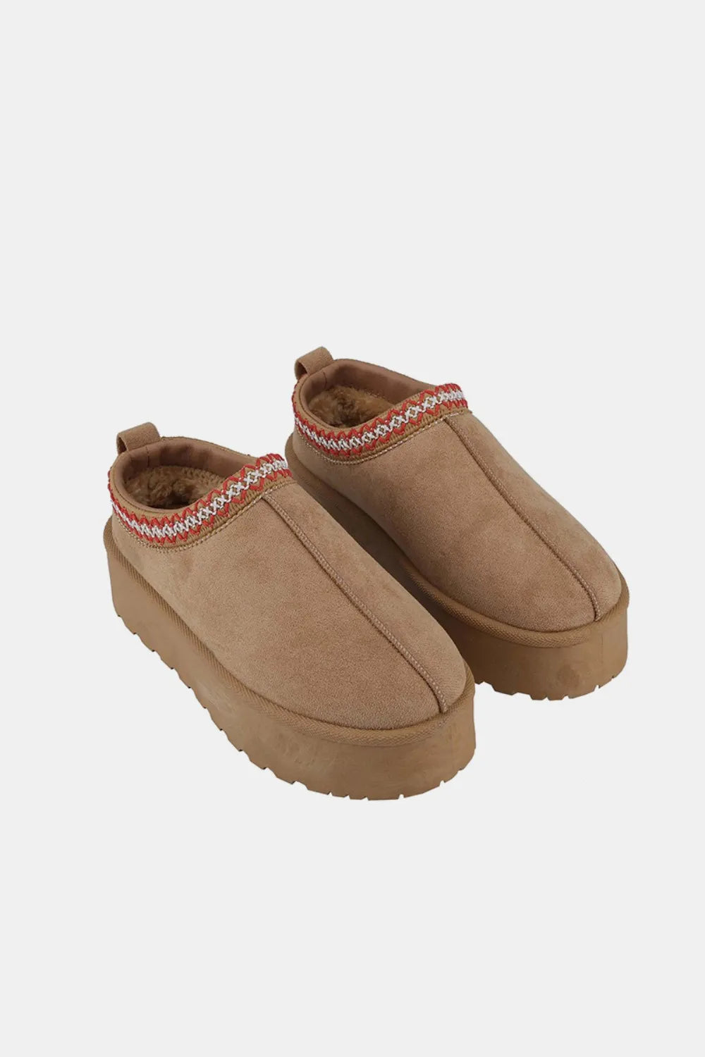 Weeboo Platform Embroidered Trim Slip-On Boots fb6cb9d0-cf45-48e9-b5cd-0ea2116706b3-Max