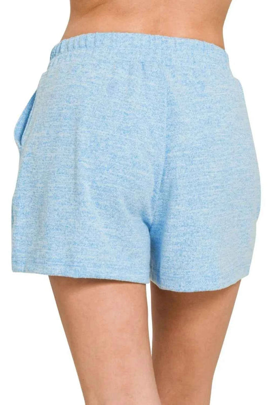 Soft Melange Hacci Elastic Waist Band Shorts fb749ee5-8253-43c5-8f9c-1c3323f20842-Max-Origin