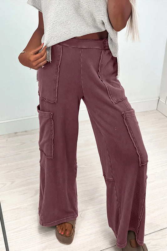 Mineral Red Mineral Wash Cargo Patched Pocket Utility Sweatpants Mineral Red 100%Cotton fb7d2985b522d27f