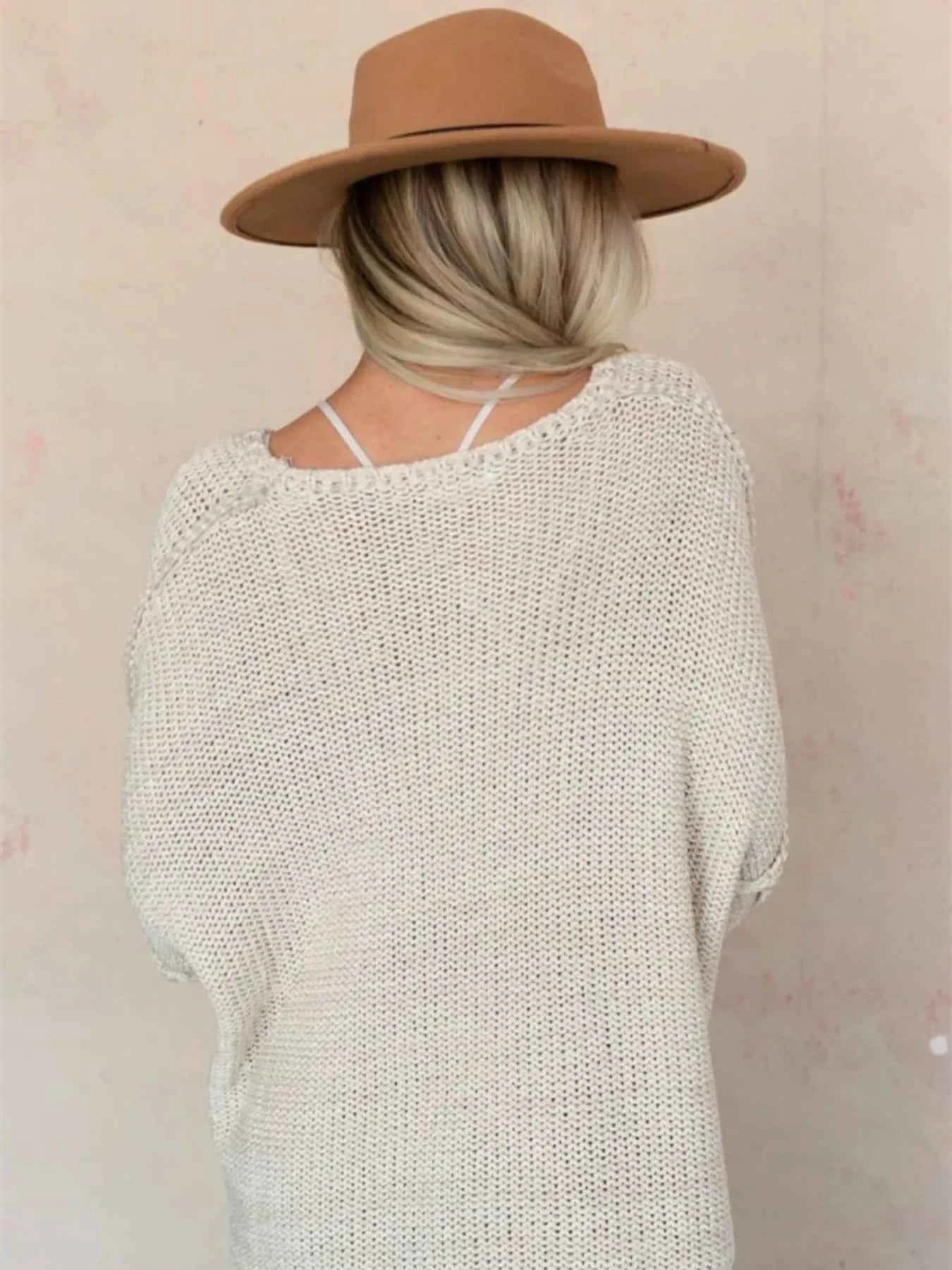 Round Neck Oversized Knit Top with Relaxed Fit fb85f478-bef7-4ddc-a3d6-0f3ce09a6f2e-Max-Origin