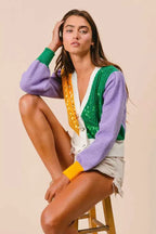 BiBi Mardi Gras Color Block Sequin Sweater Cardigan fb86b6640d91445eabaa1e2be45e566f-Max-Origin