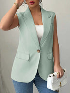 One Button Sleeveless Blazer fb923578-a04e-4360-8f0f-42ed5a93b184-Max-Origin