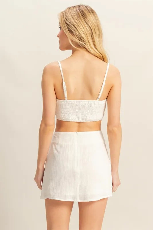 Ruched Bra Top and Mini Skirt Set fbc8f08b377d41c3bf4bbe2d32659329-Max-Origin