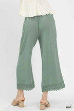 Umgee Linen Wide Leg Cropped Pants with Lace Trim fbd1715c-1a97-4365-adda-eaaec2ca9aef-Max-Origin