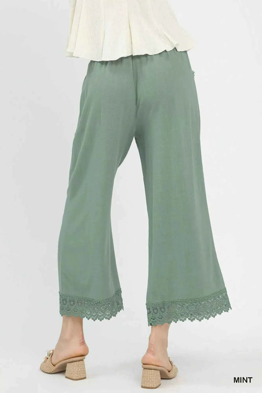 Linen Wide Leg Cropped Pants with Lace Trim fbd1715c-1a97-4365-adda-eaaec2ca9aef-Max-Origin