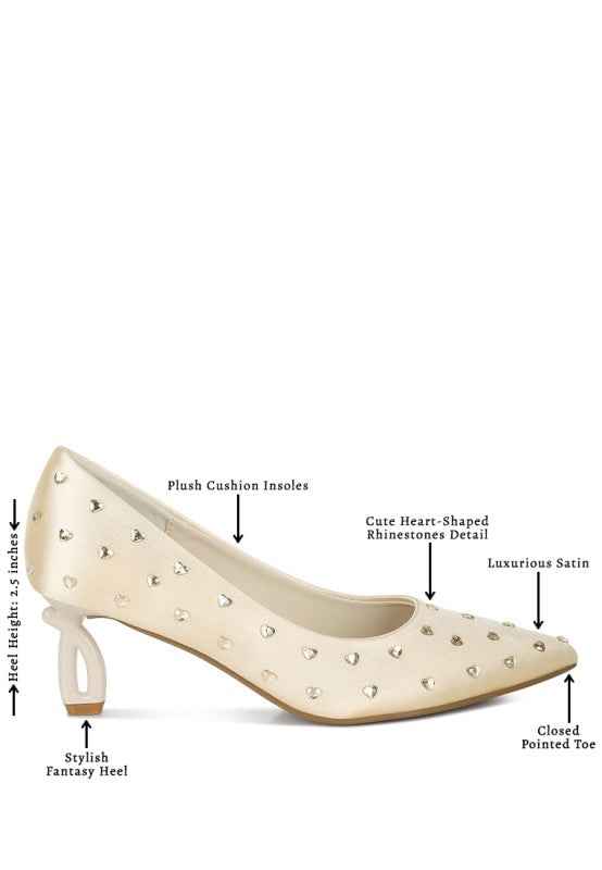 Madhara Heart-Shaped Rhinestones Pumps fc0cc3f1-8beb-4980-b424-fce5d821ad1f